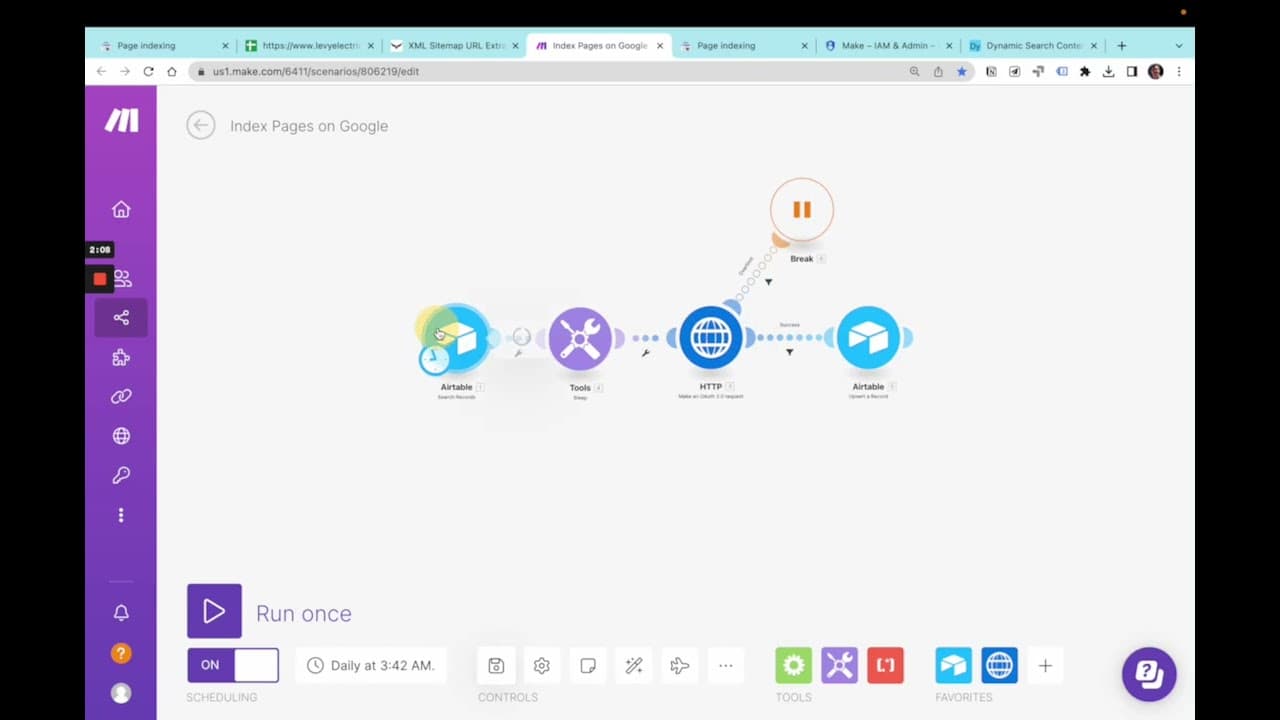 Diagram explaining the Google Indexing API workflow