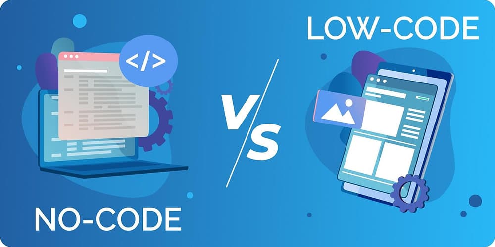 Low-code vs no-code platform comparison graphic